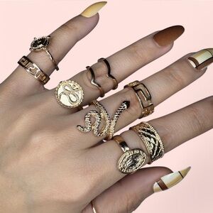 Gold-Tone Fashion Ring Set